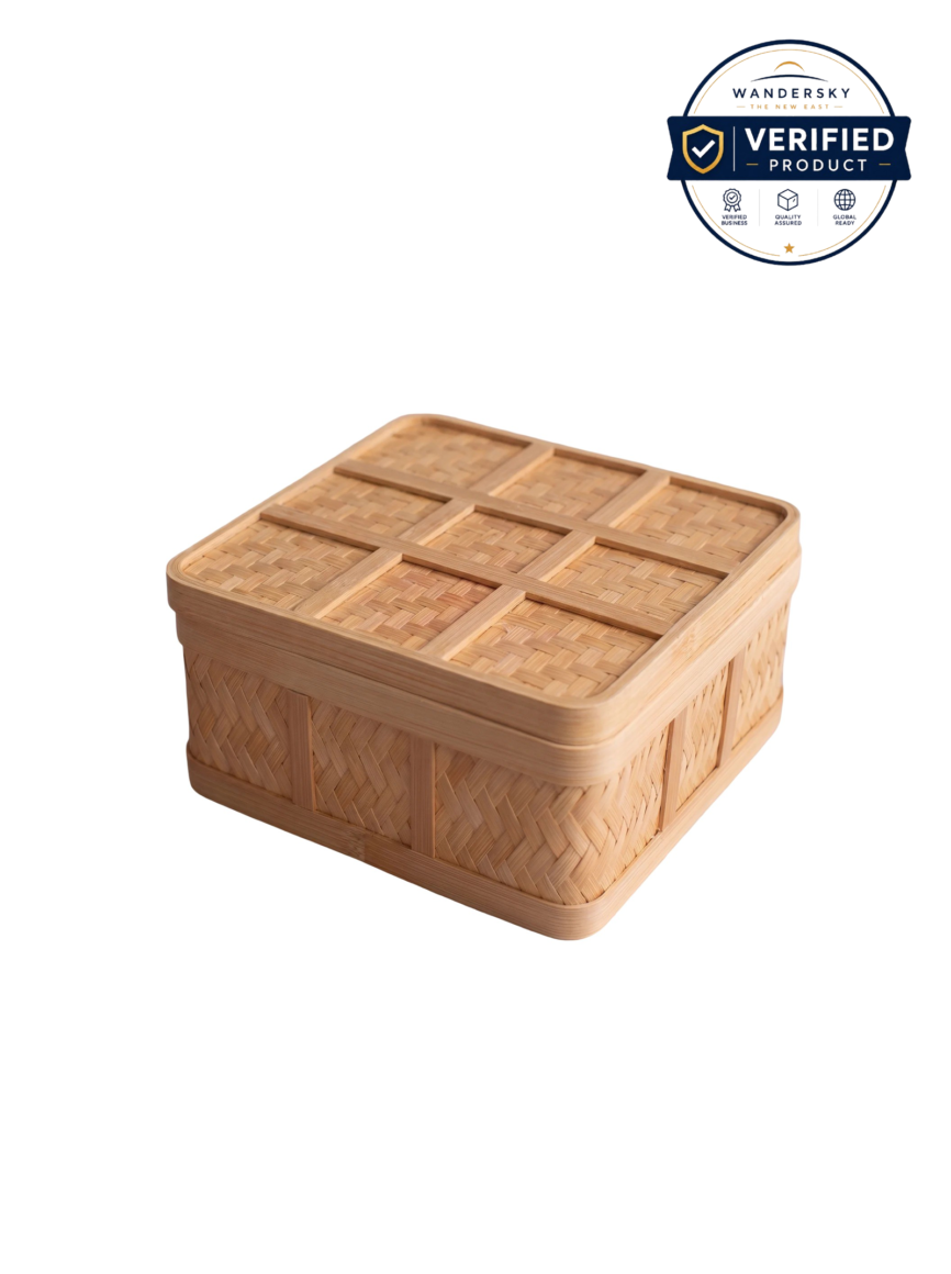 Handcrafted Square Bamboo Gift Box