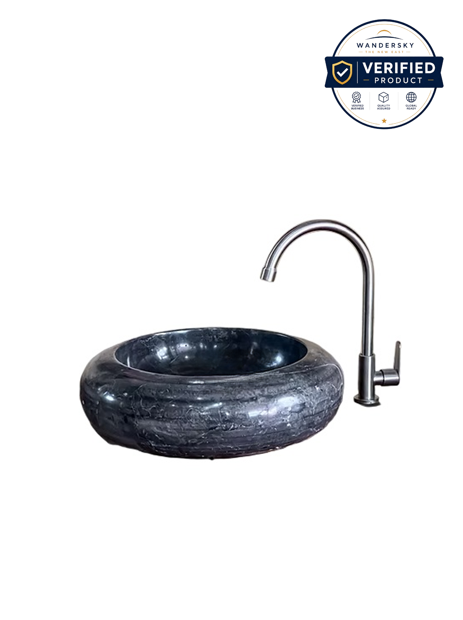 Marble Donut Sink (Black)
