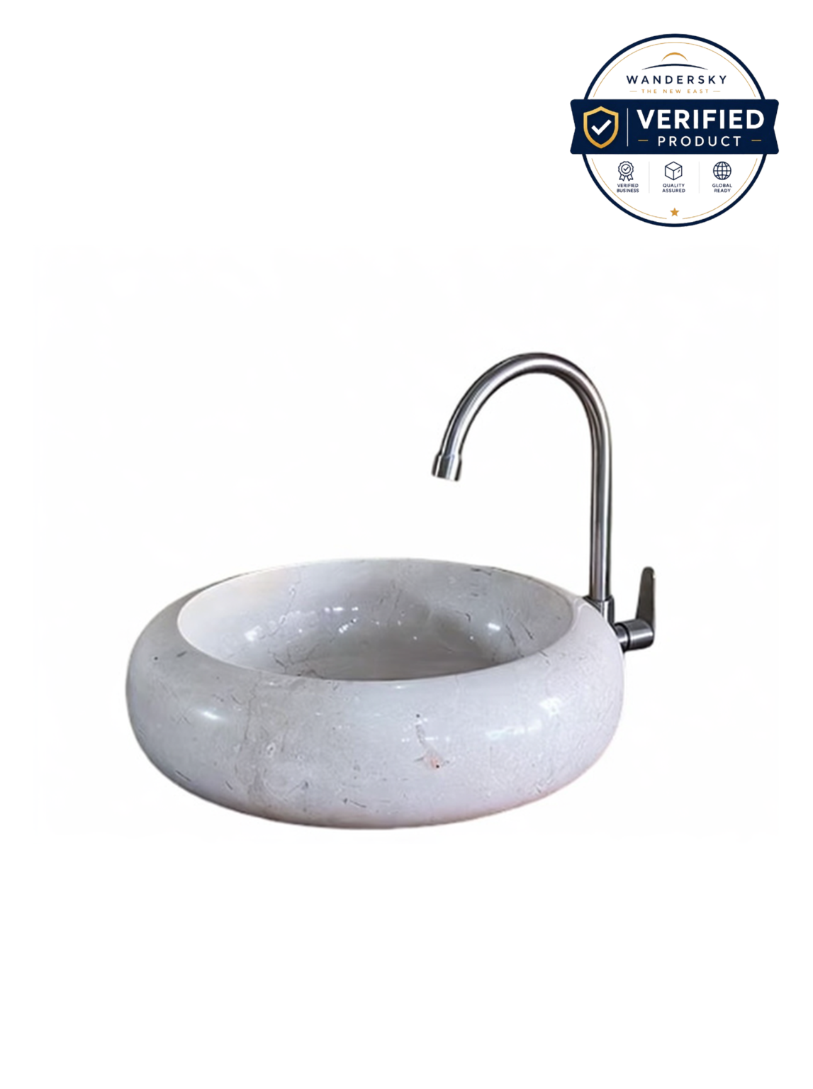 Marble Donut Sink (White)