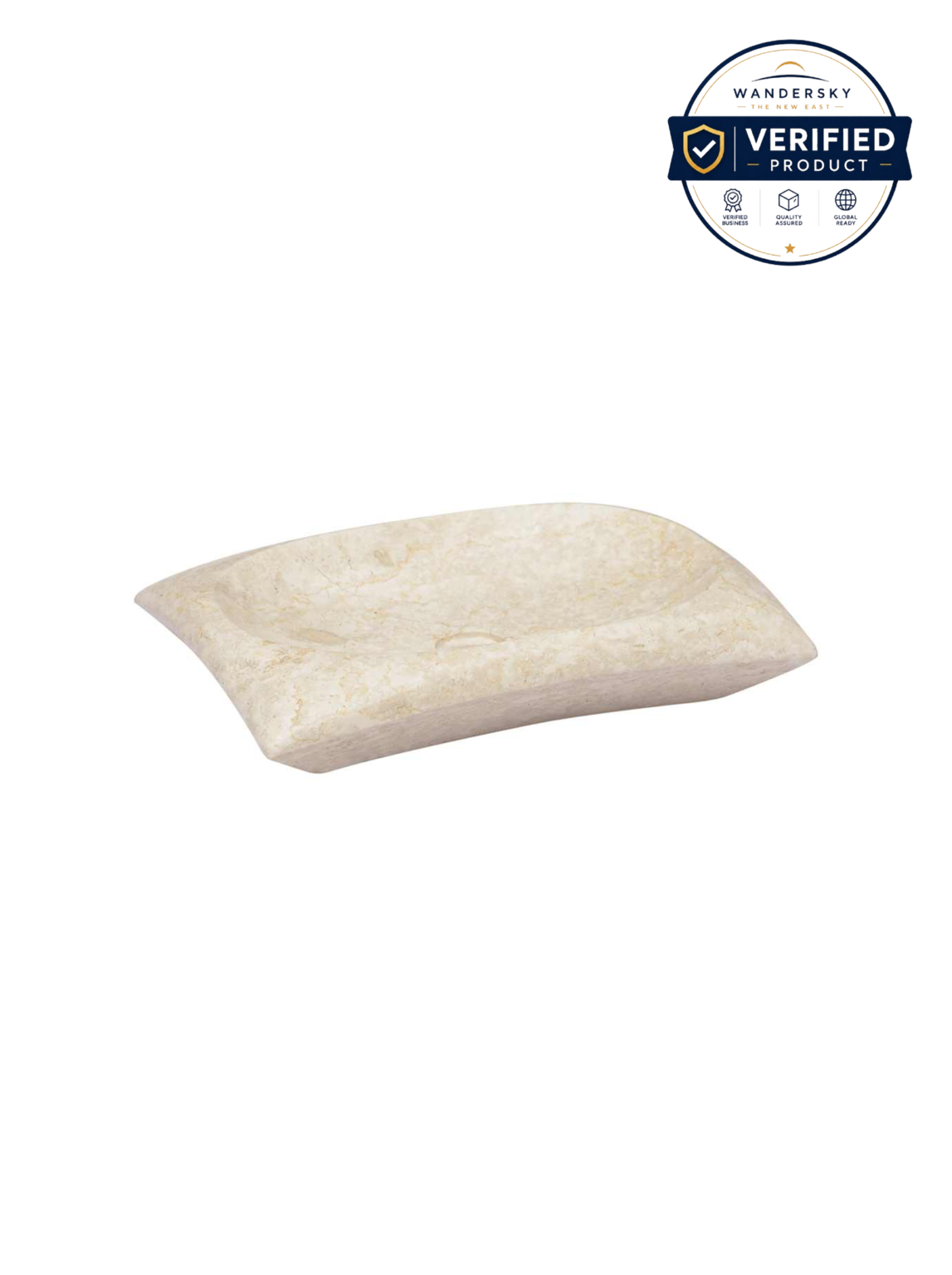 Sink Cream 50 x 35 x 10 cm Marble