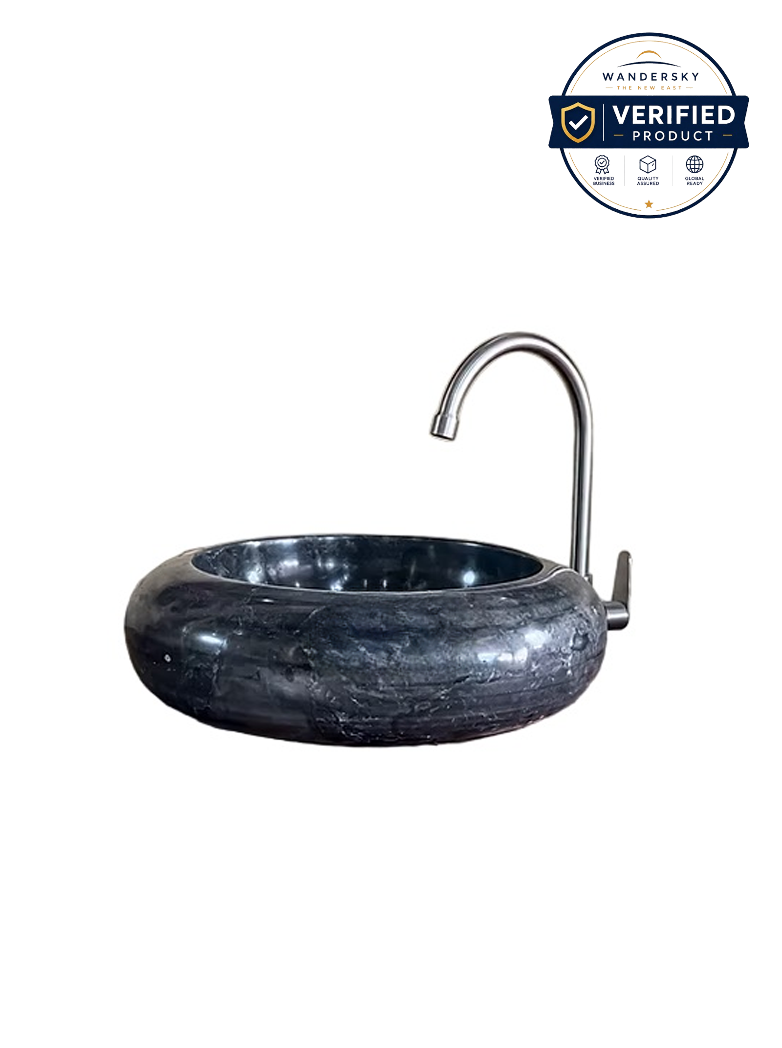 Marble Donut Sink (Black)