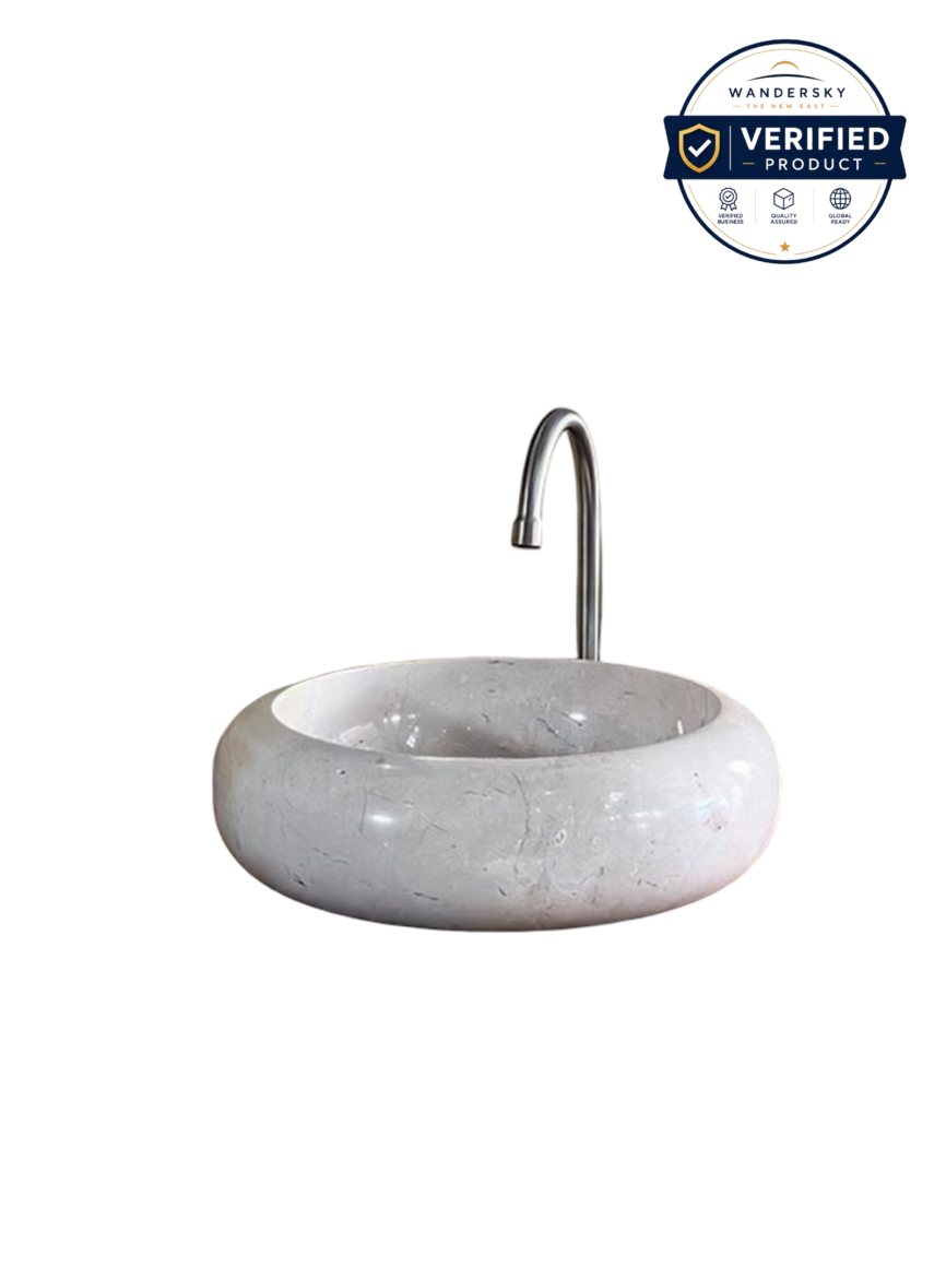 Marble Donut Sink (White)