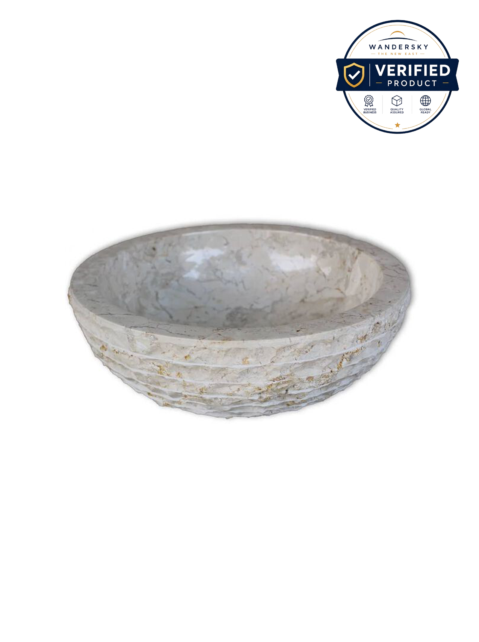 Basin Marble 40 cm Cream