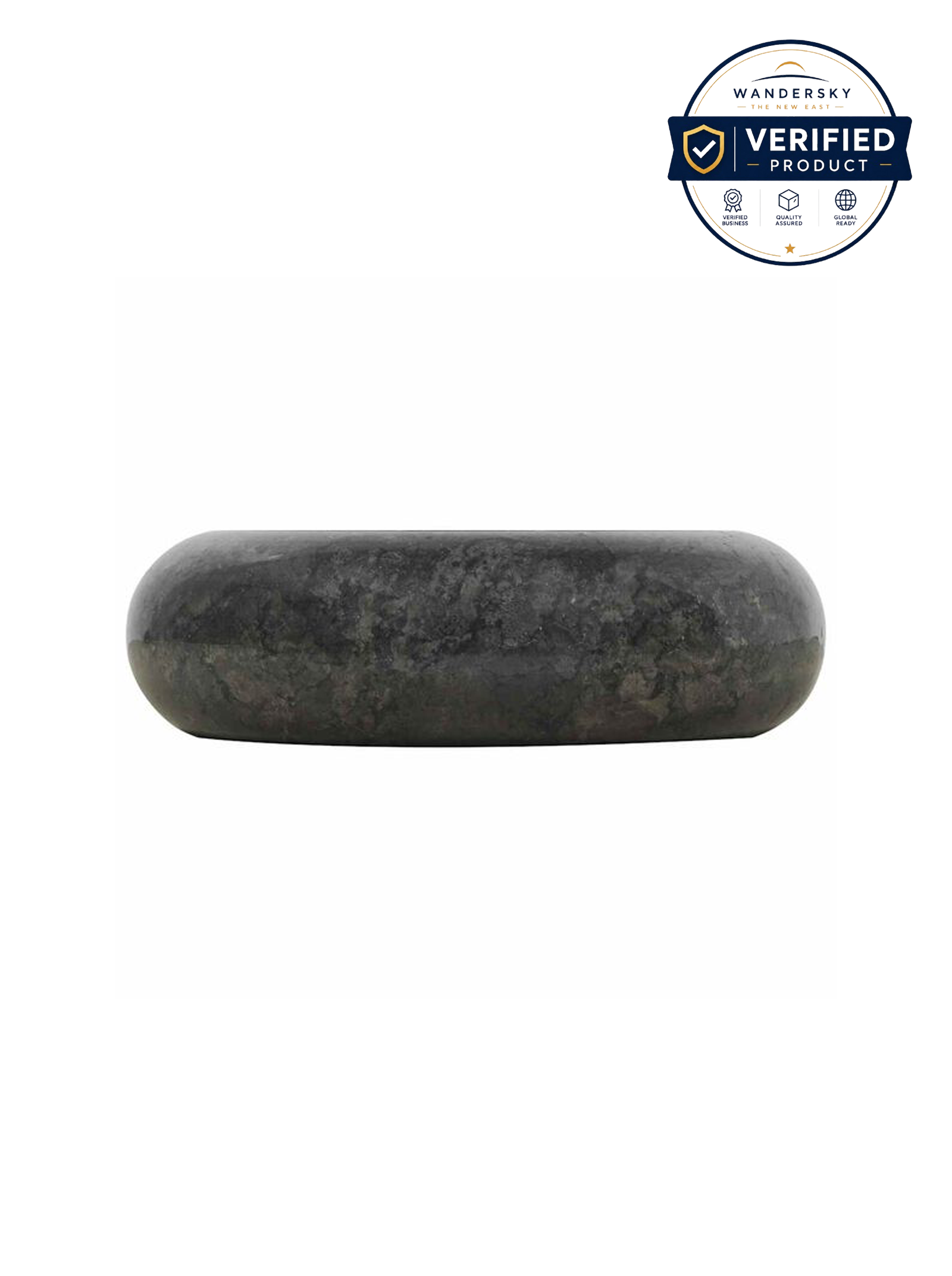 Sink 40x12 cm Marble Black