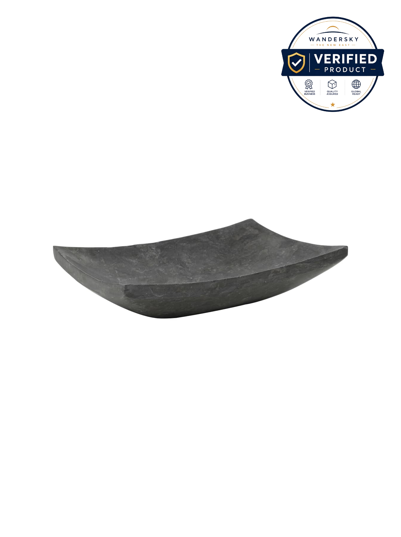 Sink 50 x 35 x 12 cm Marble Black