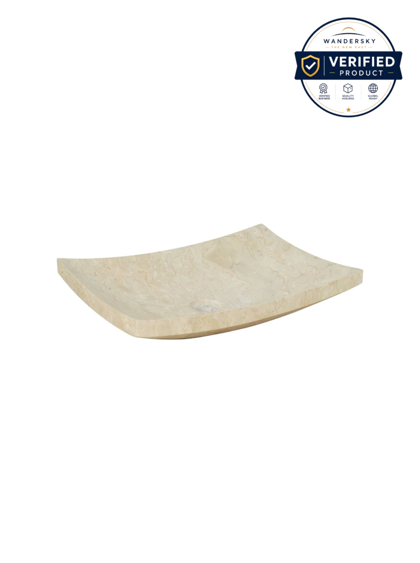 Sink 50 x 35 x 12 cm Marble Cream