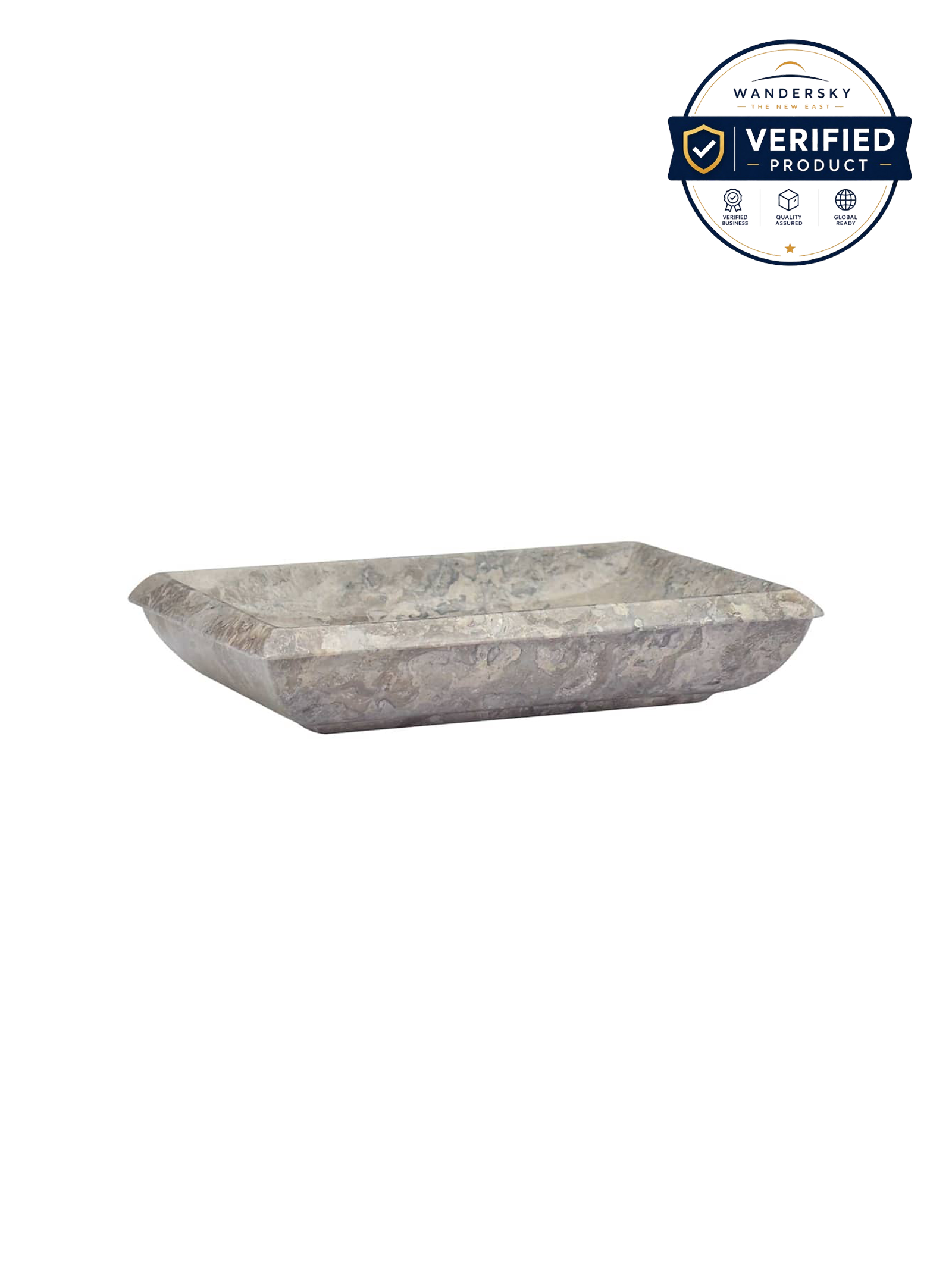 Washbasin Gray 50 x 35 x 10 cm Marble