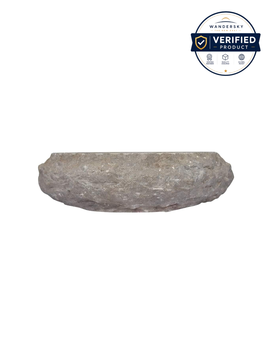 Sink Erosion 40 x 12 cm Marble Grey