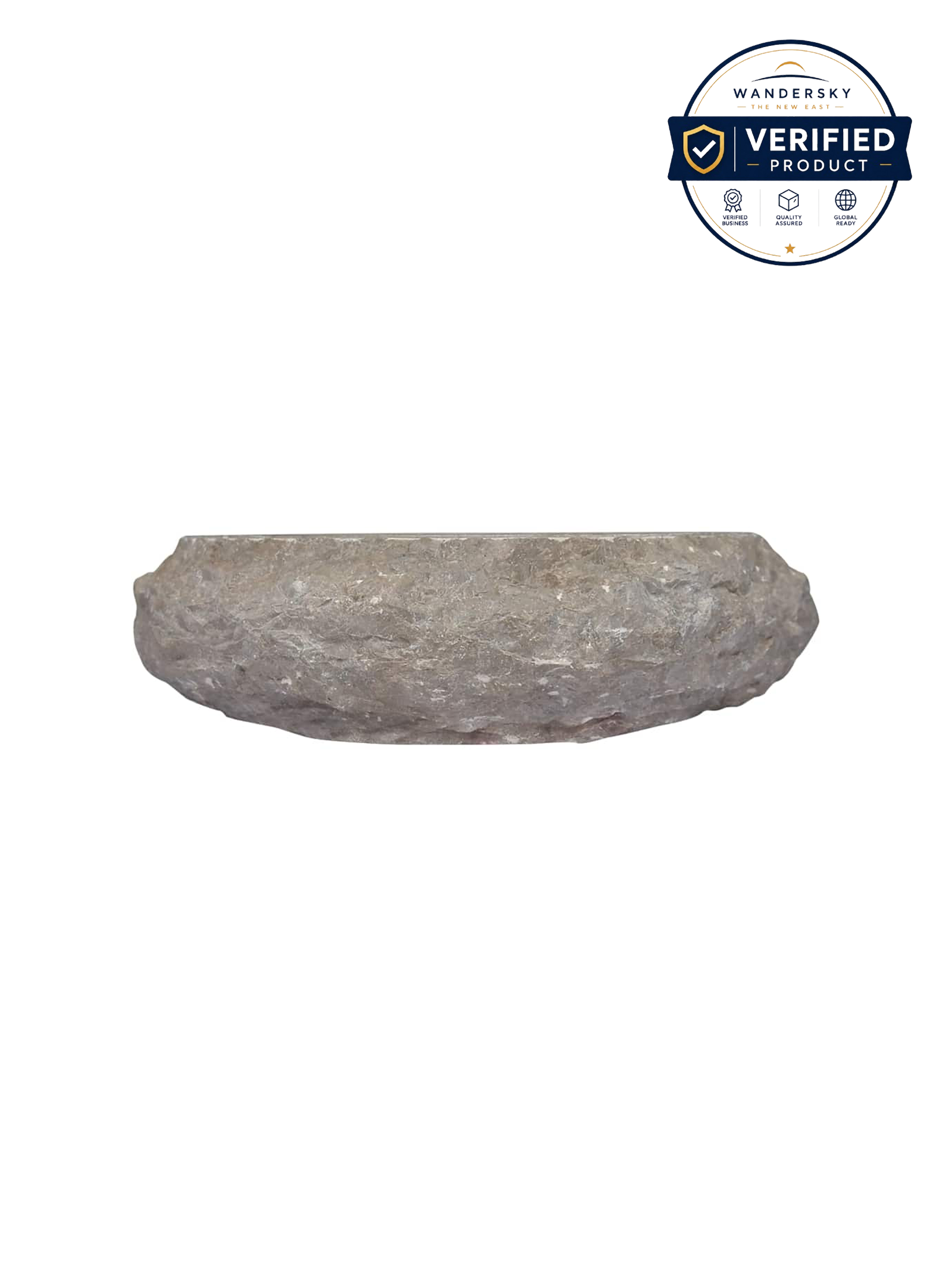 Sink Erosion 40 x 12 cm Marble Grey