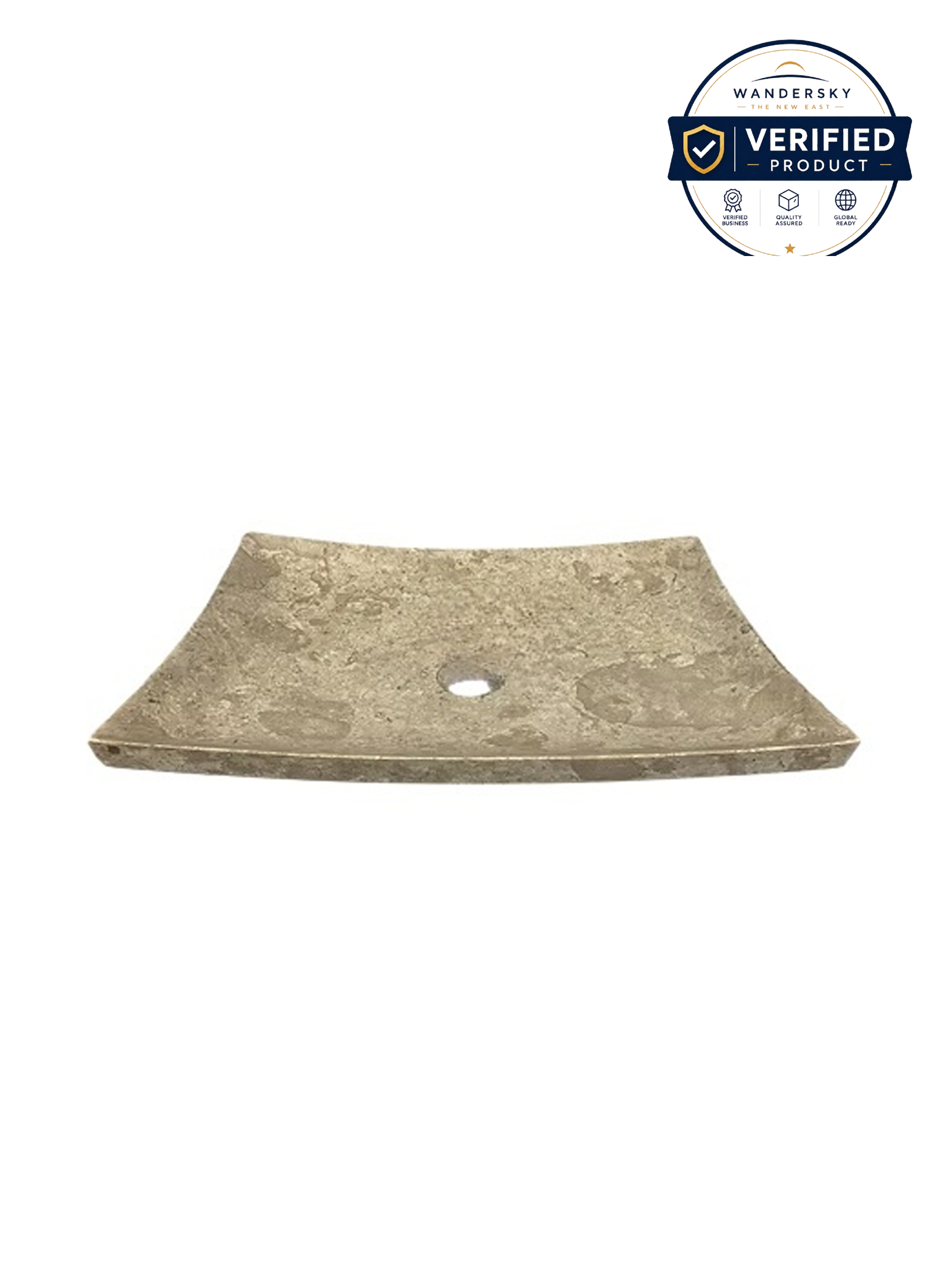 White "Zen-Style" Marble Wash Basin