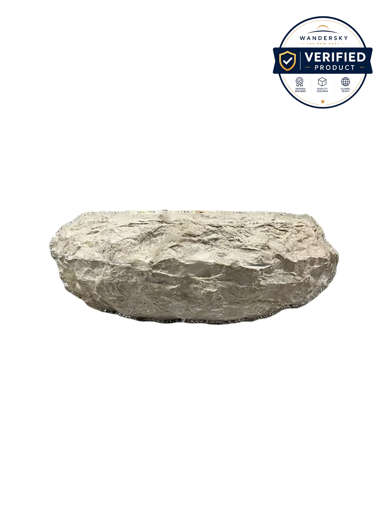Marble Erosion Donut Sink (Cream)