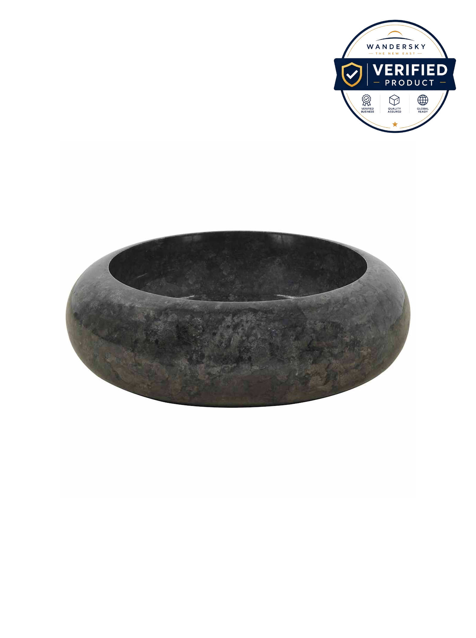 Sink 40x12 cm Marble Black