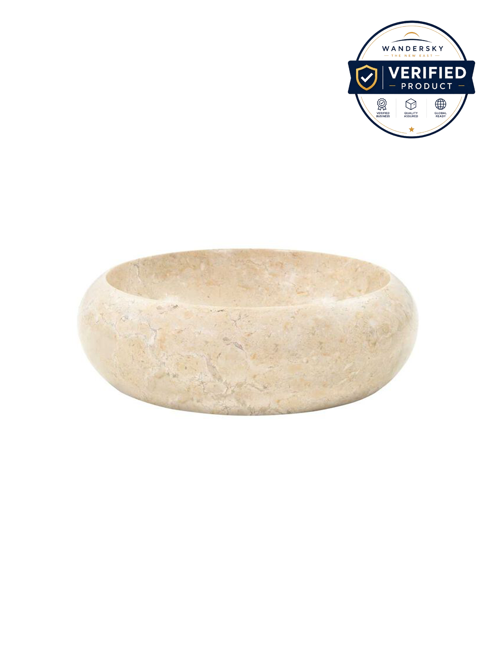 Sink 40x12 cm Marble Cream