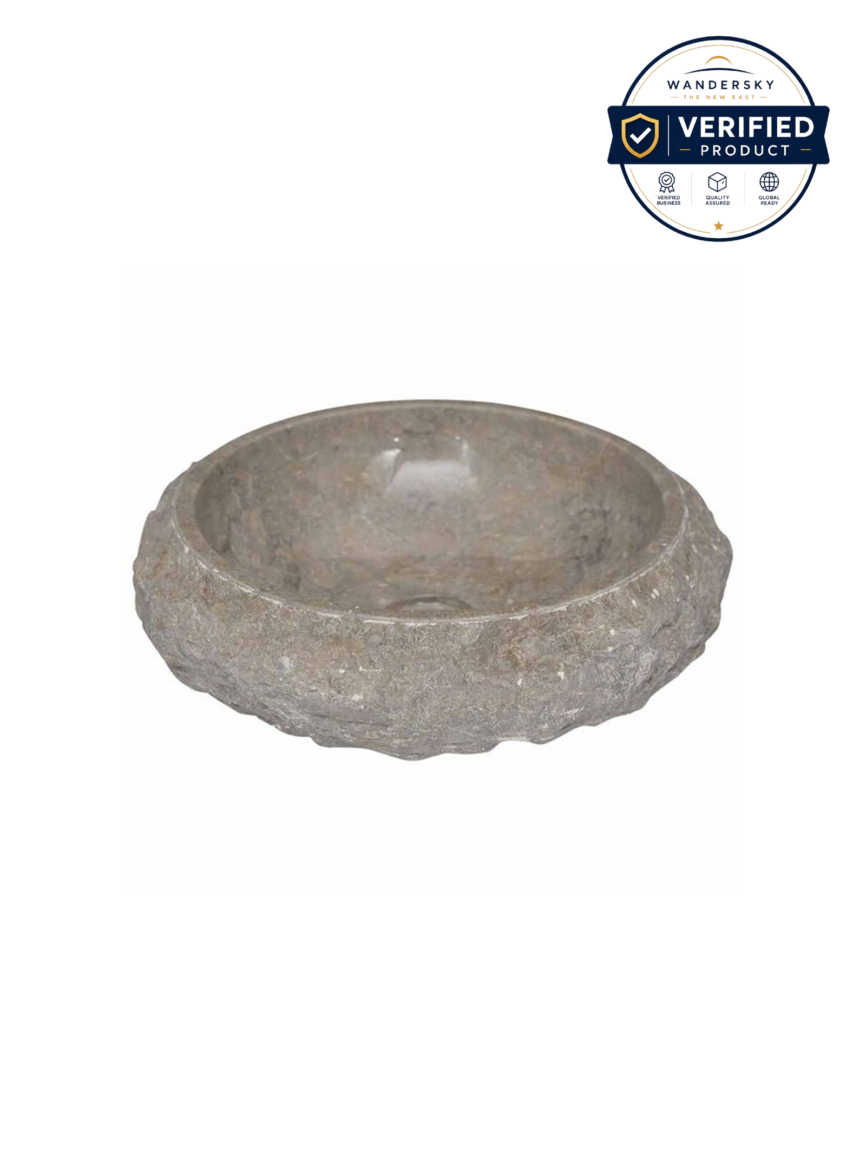 Sink Erosion 40 x 12 cm Marble Grey