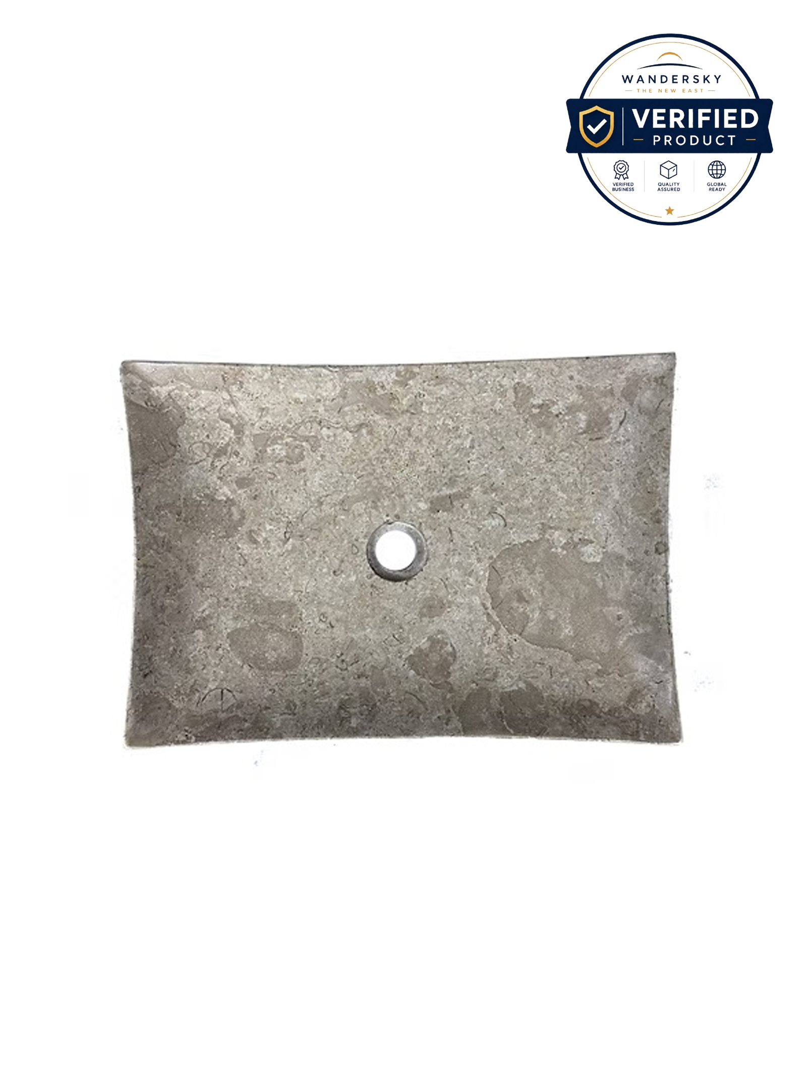 White "Zen-Style" Marble Wash Basin