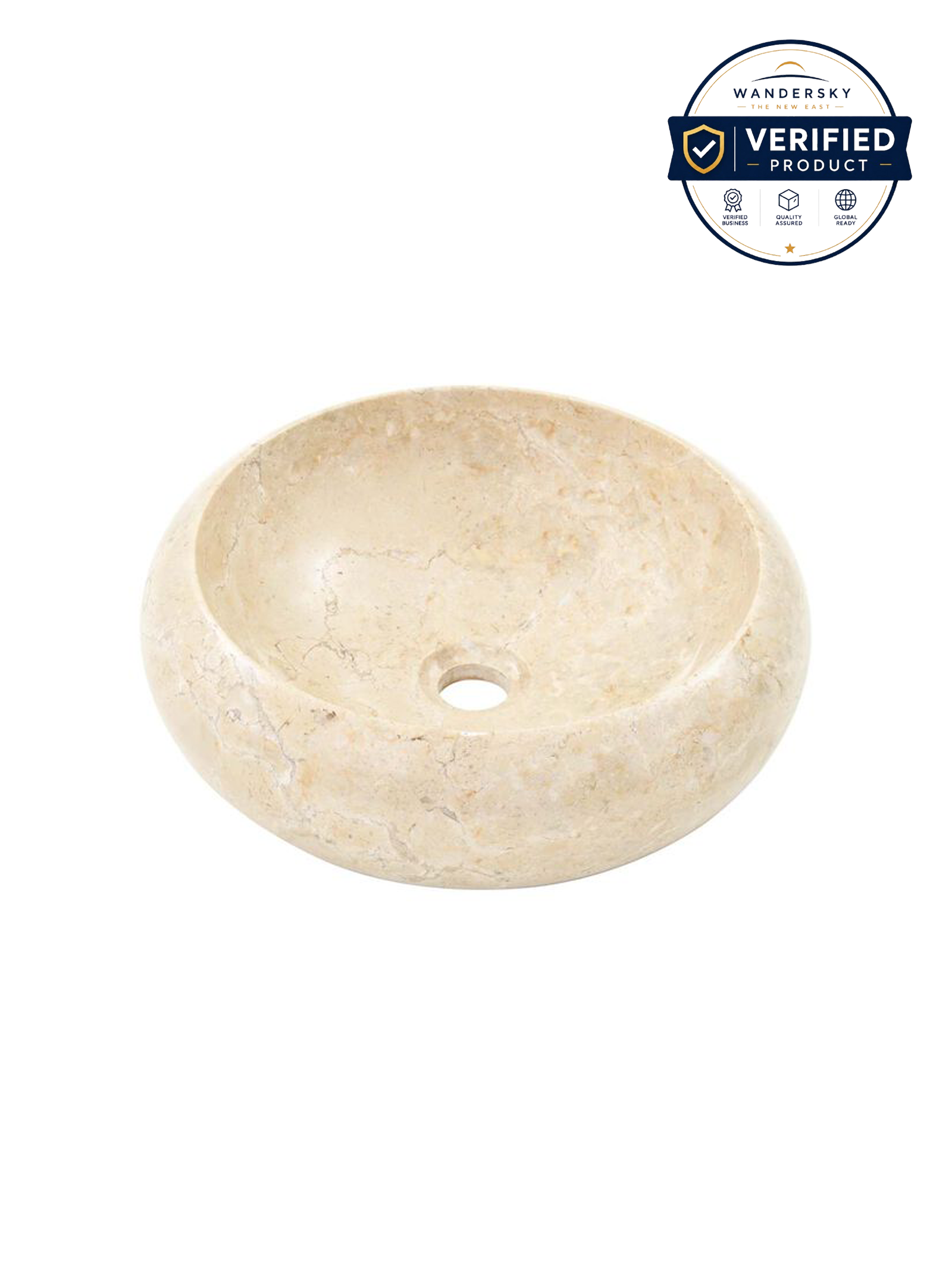Sink 40x12 cm Marble Cream