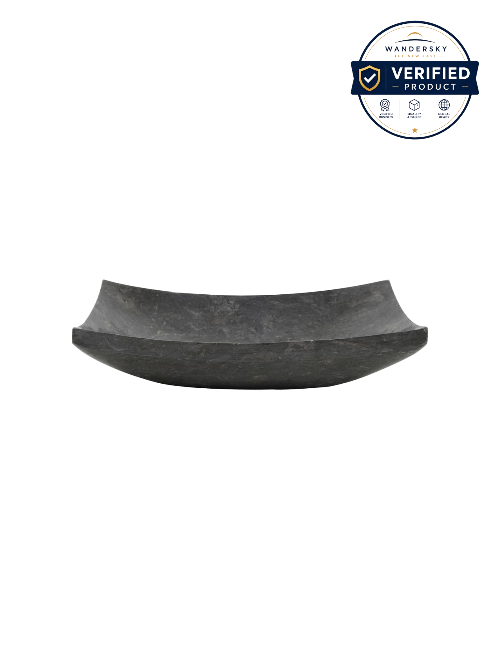 Sink 50 x 35 x 12 cm Marble Black