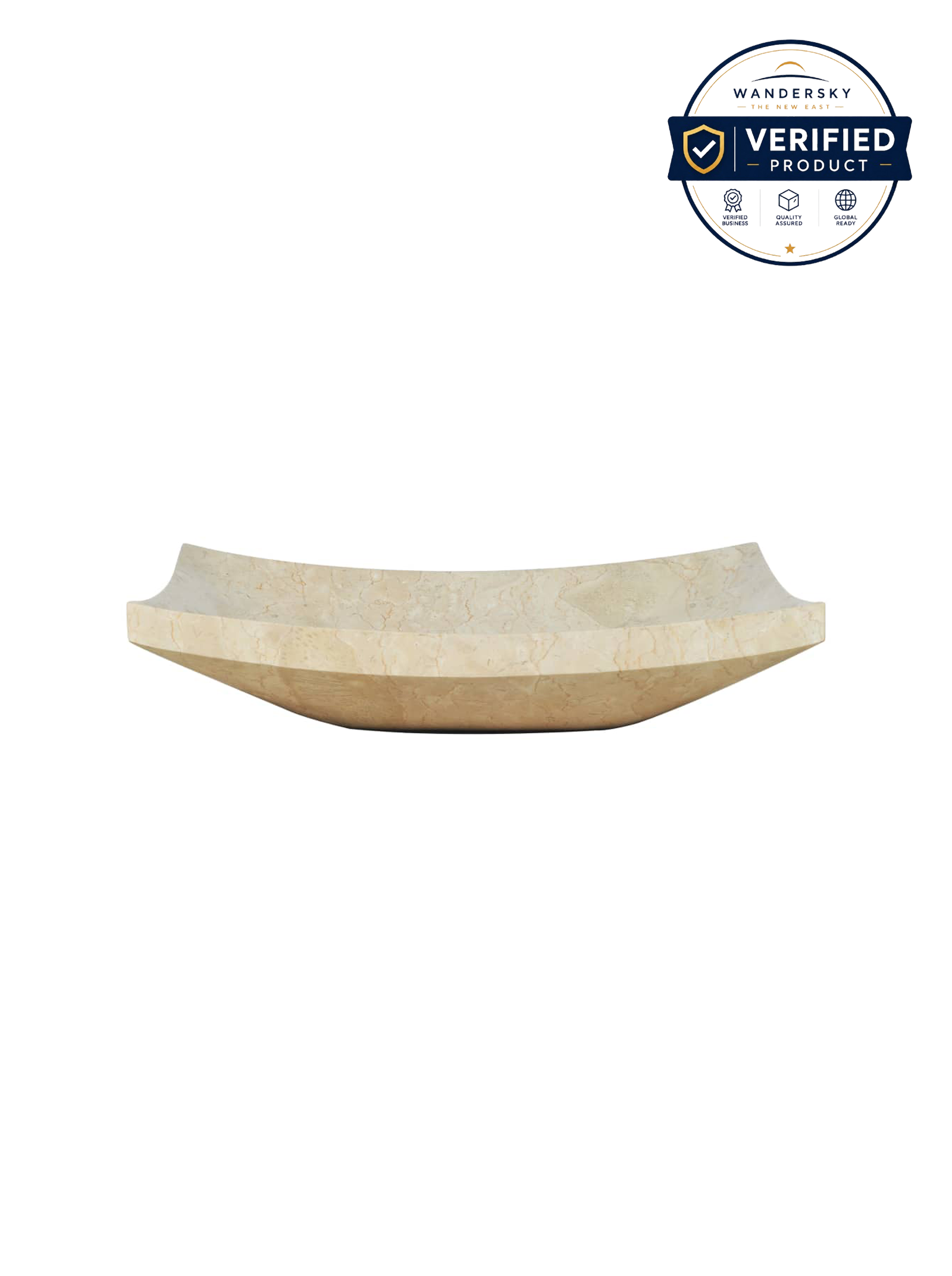 Sink 50 x 35 x 12 cm Marble Cream