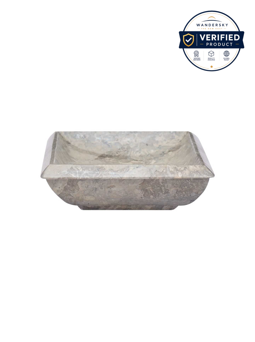 Washbasin Gray 50 x 35 x 10 cm Marble