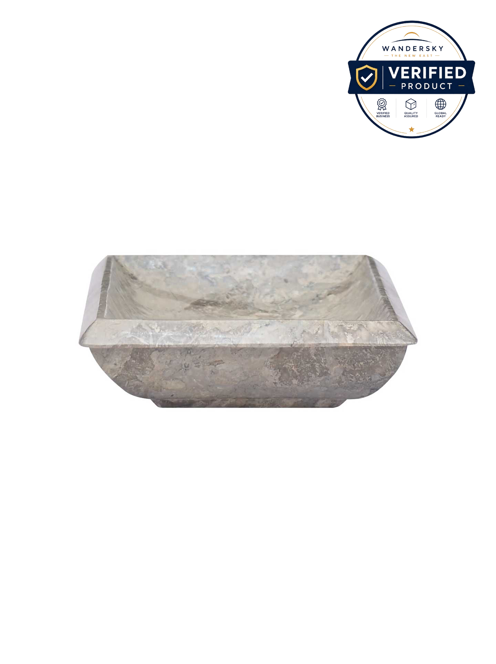 Washbasin Gray 50 x 35 x 10 cm Marble