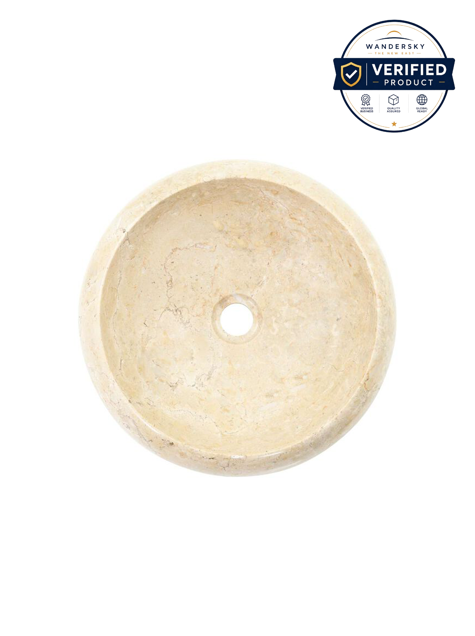 Sink 40x12 cm Marble Cream