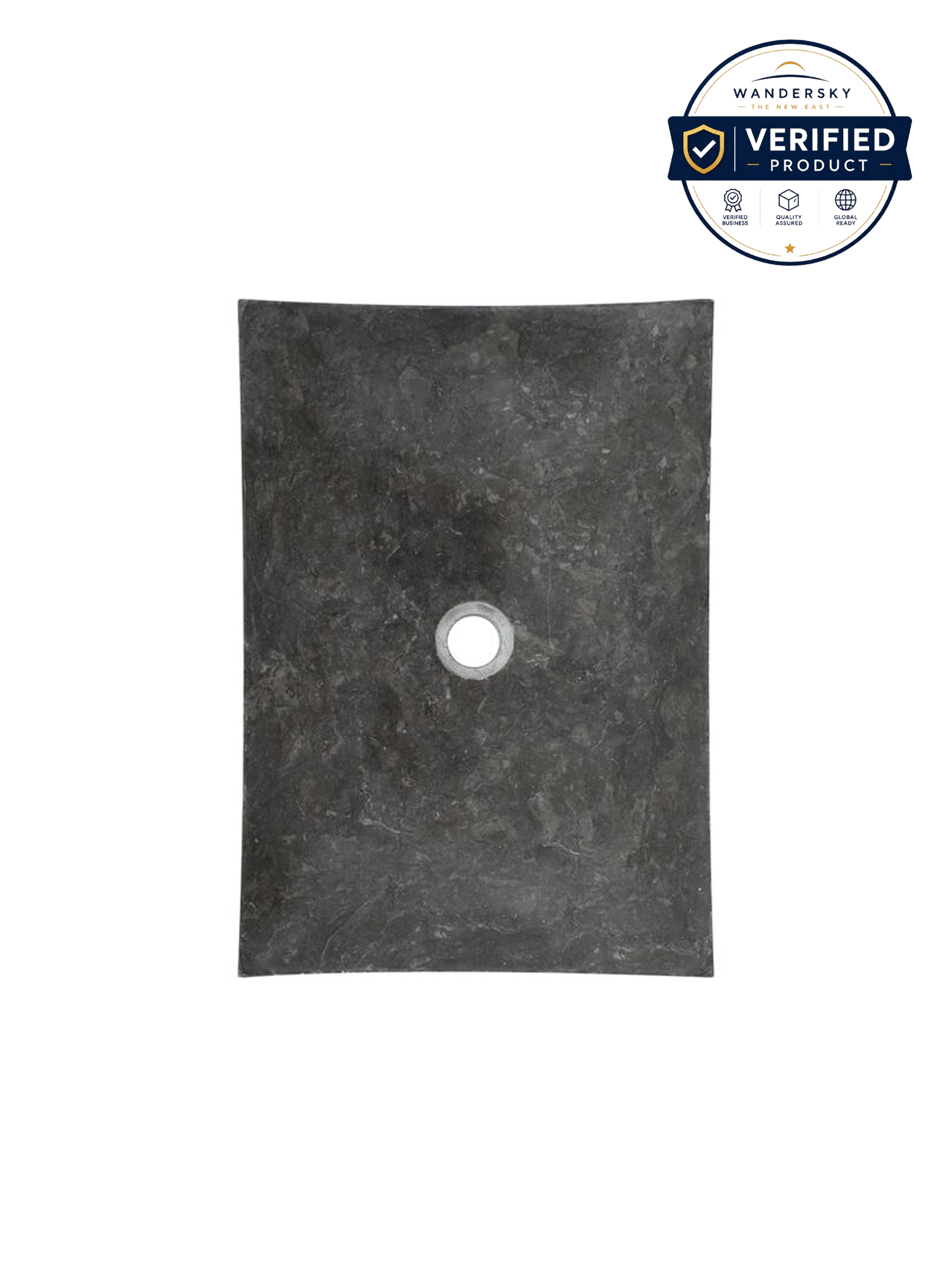 Sink 50 x 35 x 12 cm Marble Black