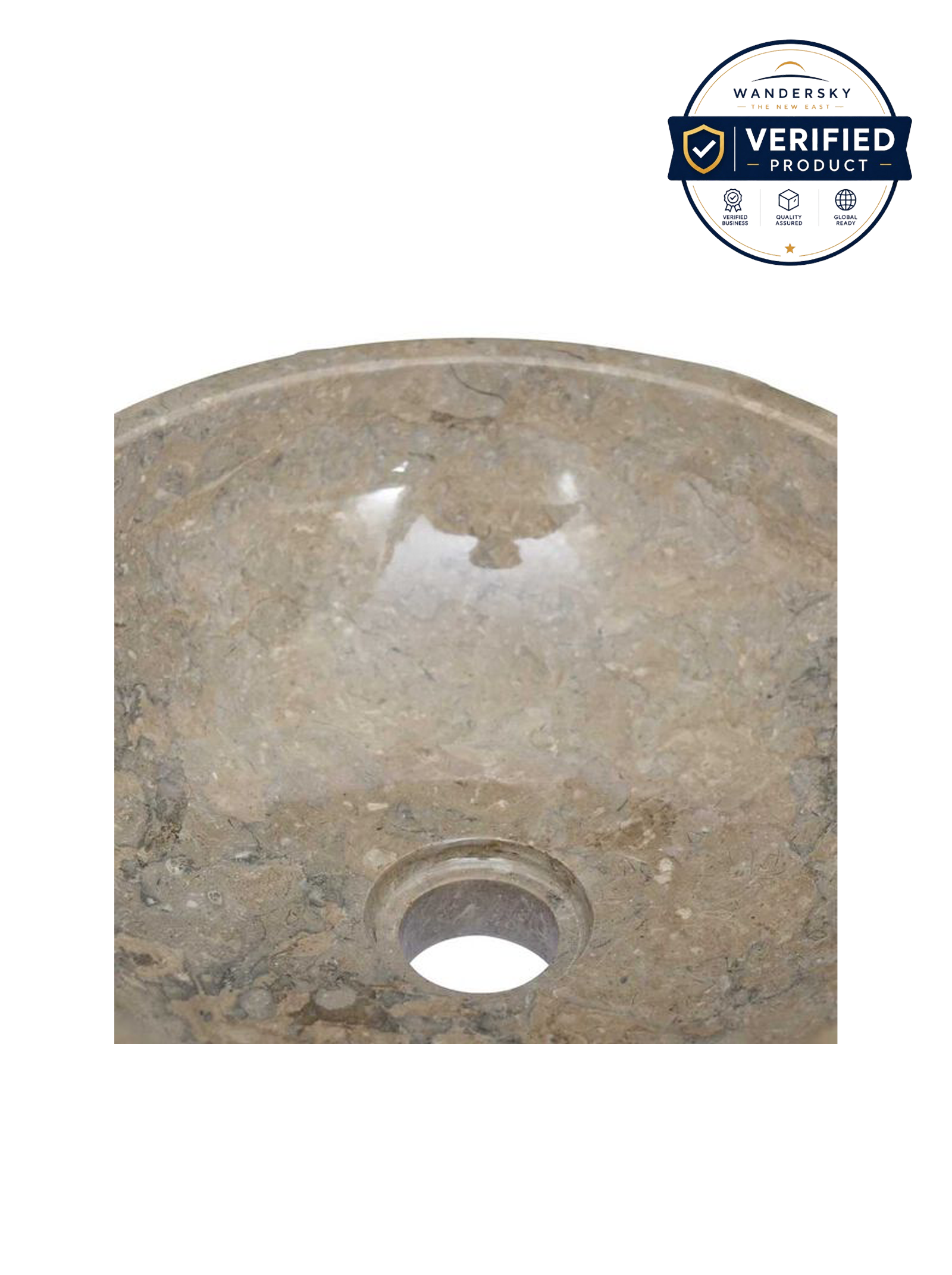 Sink Erosion 40 x 12 cm Marble Grey