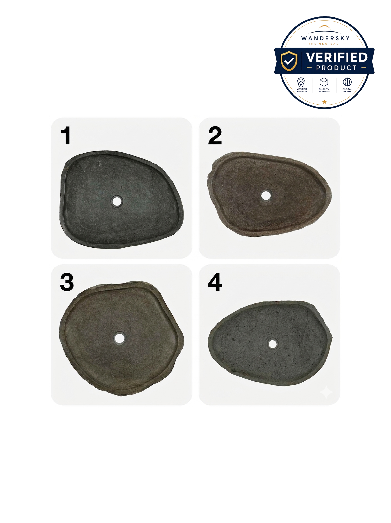 River Stone Wash Basin Grey