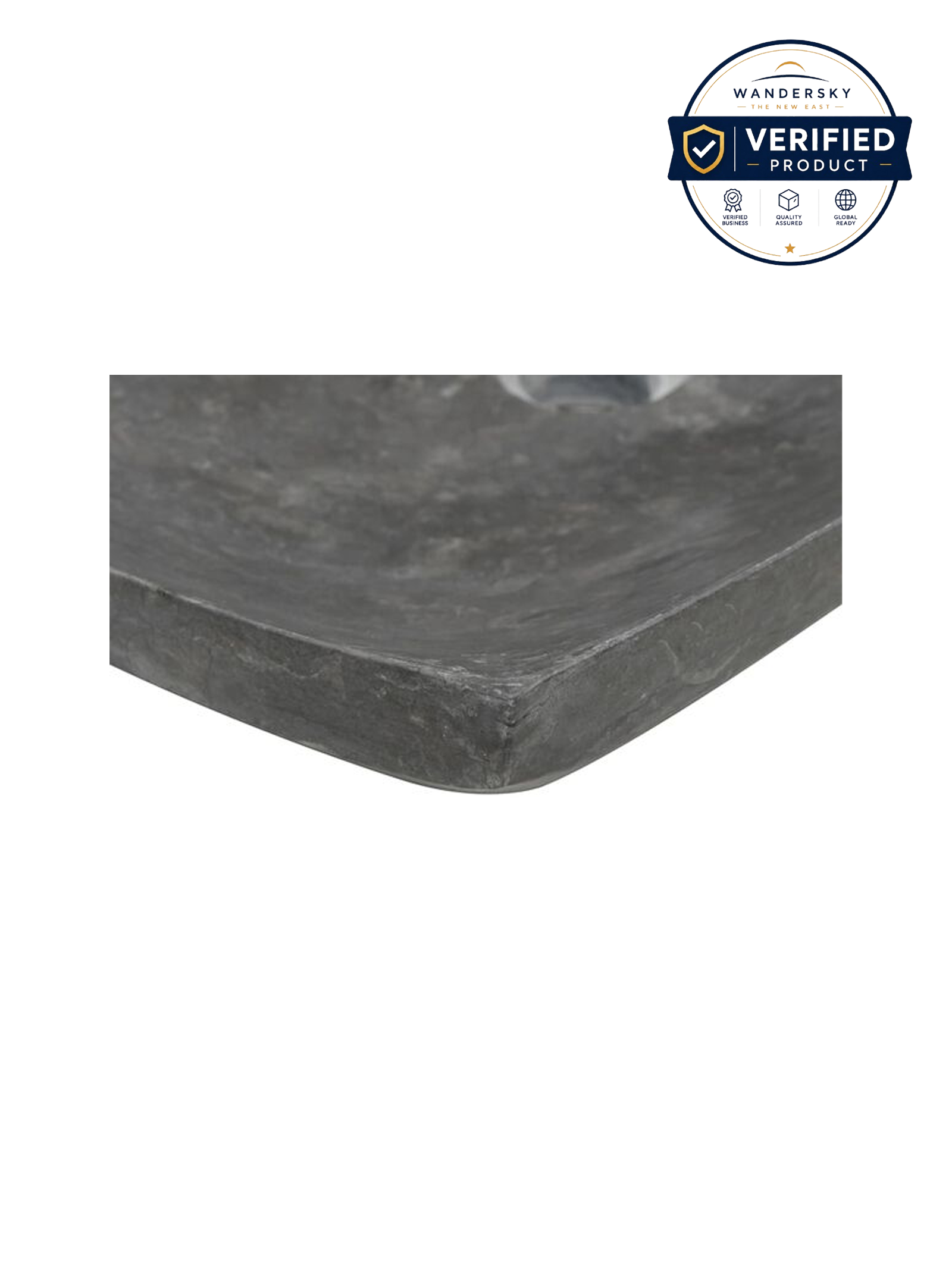 Sink 50 x 35 x 12 cm Marble Black