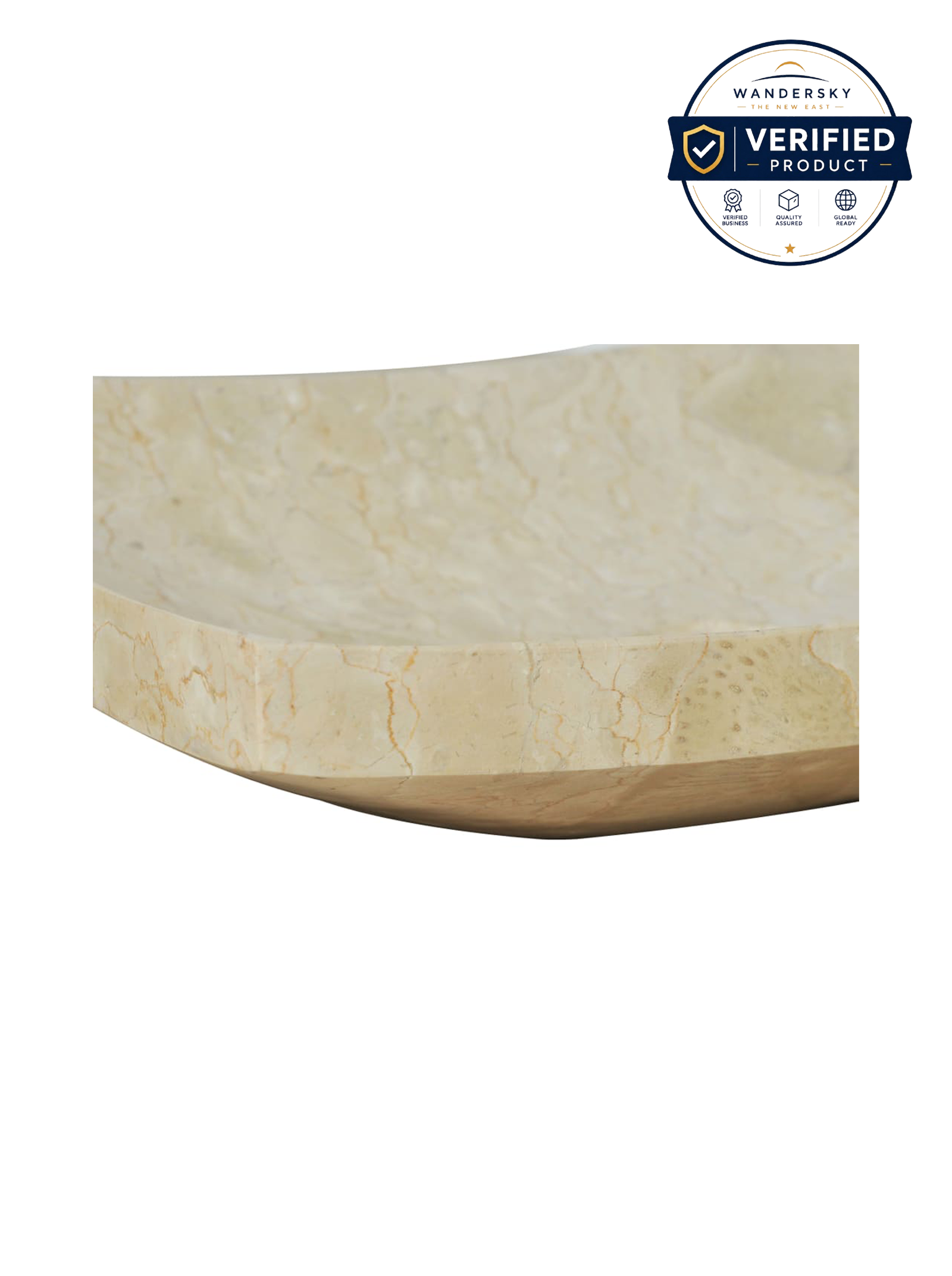 Sink 50 x 35 x 12 cm Marble Cream