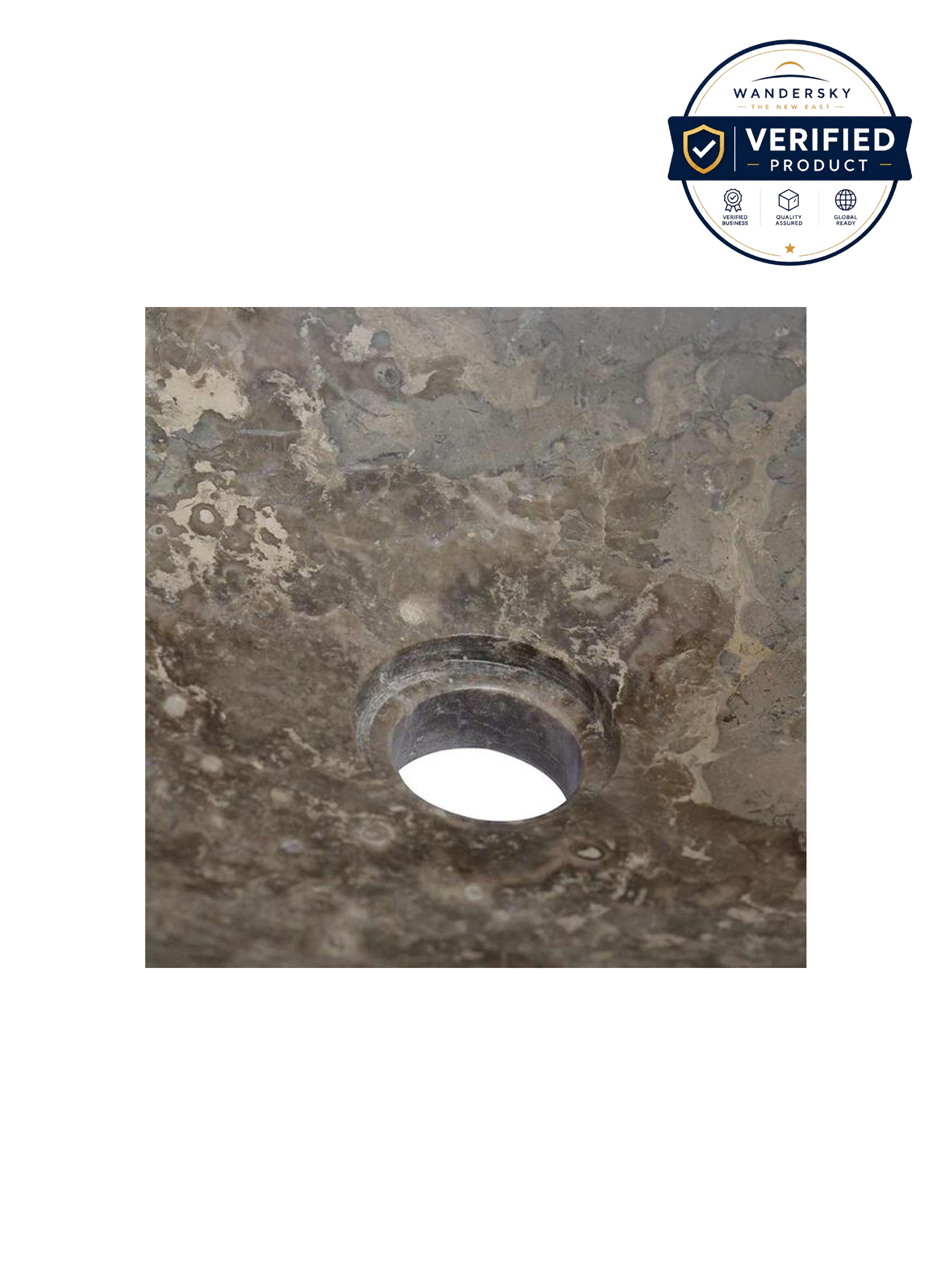 Sink Grey 50 x 35 x 10 cm Marble