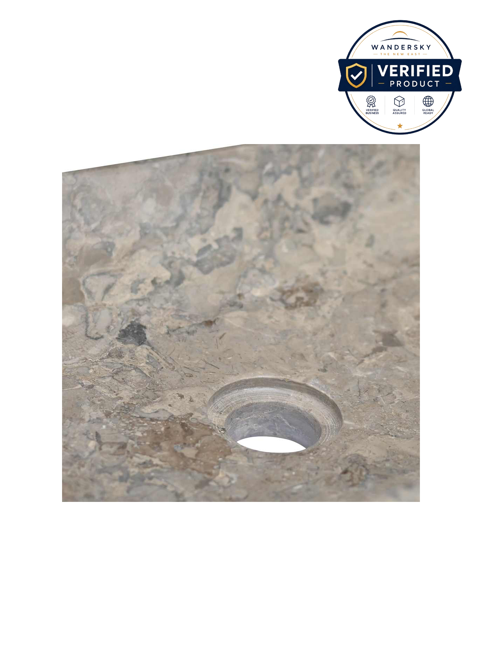 Washbasin Gray 50 x 35 x 10 cm Marble