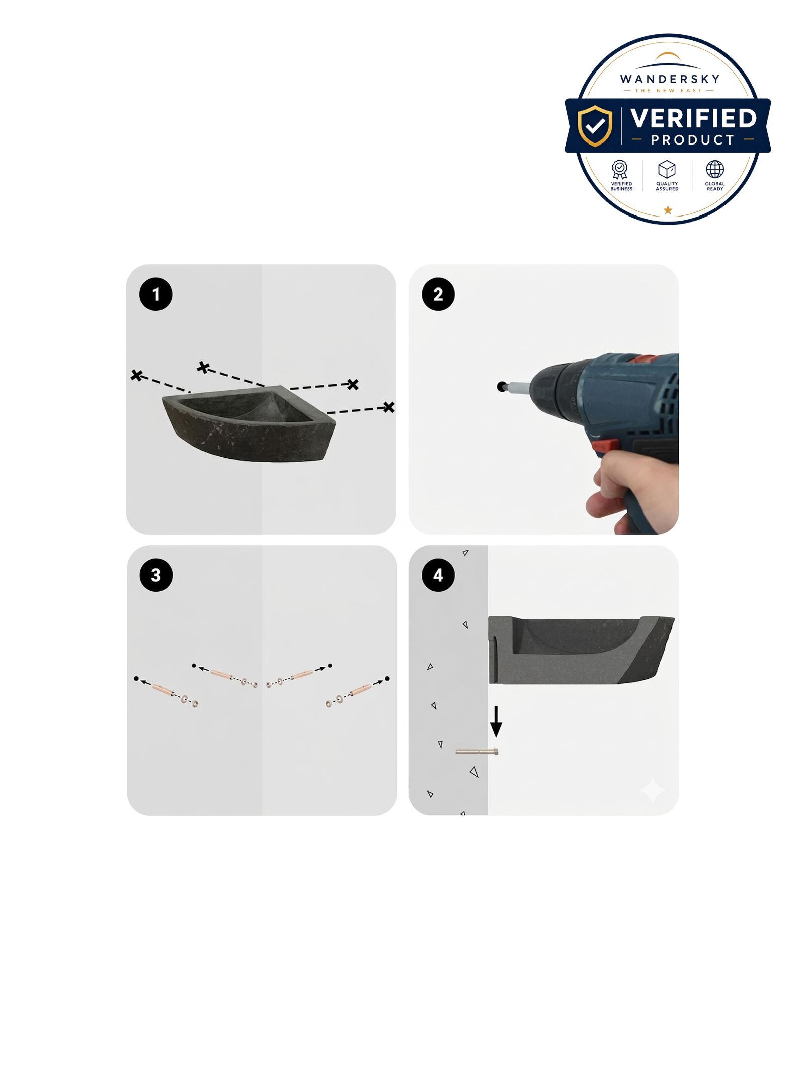 River stone Basin Grey II
