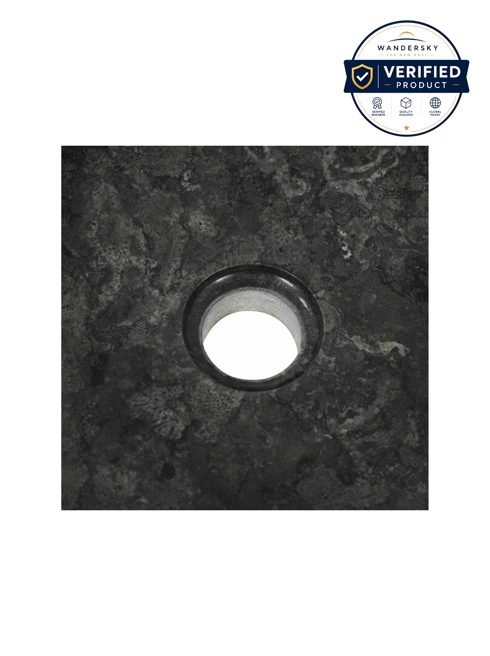 Sink 40x12 cm Marble Black