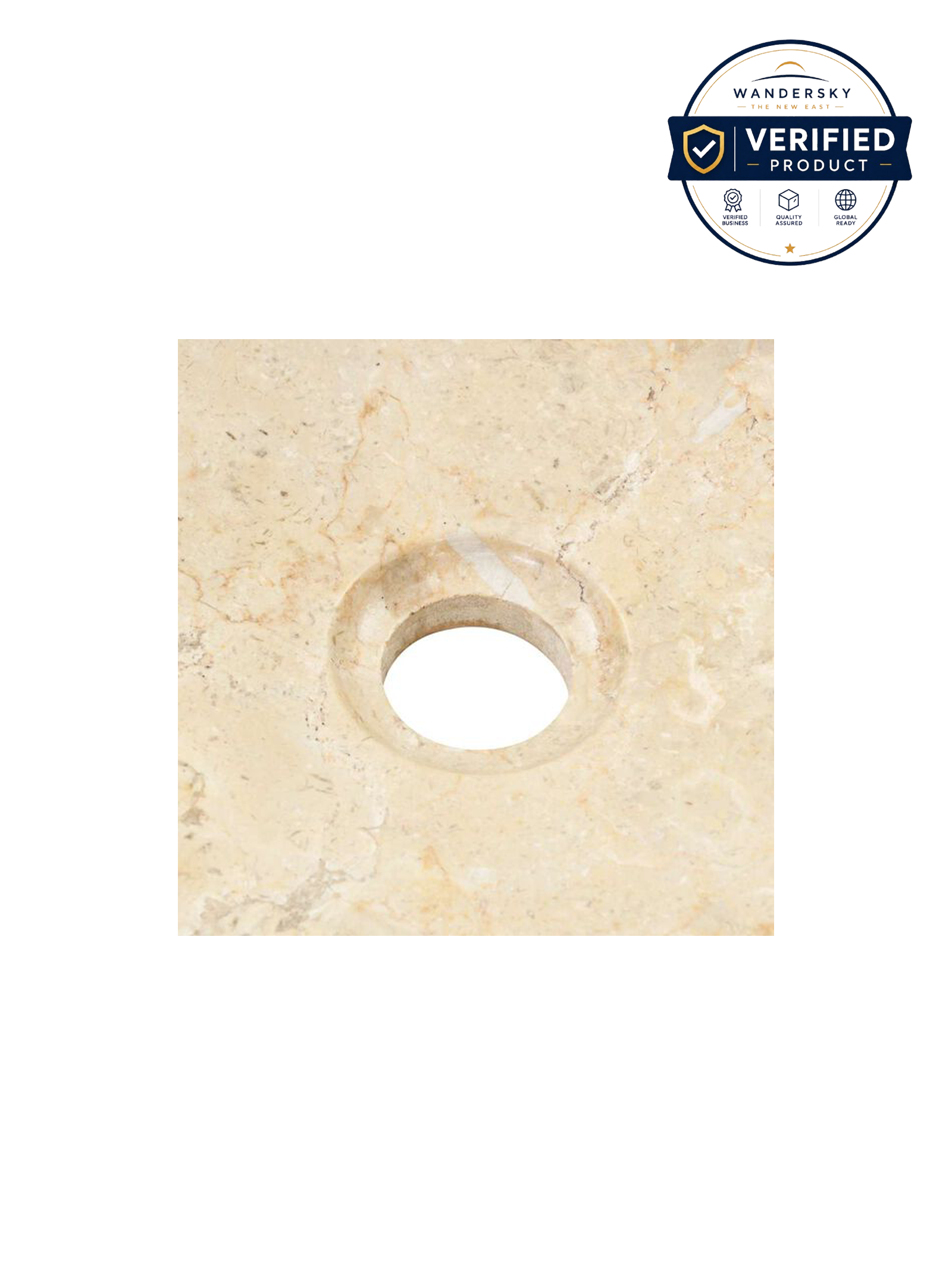 Sink 40x12 cm Marble Cream