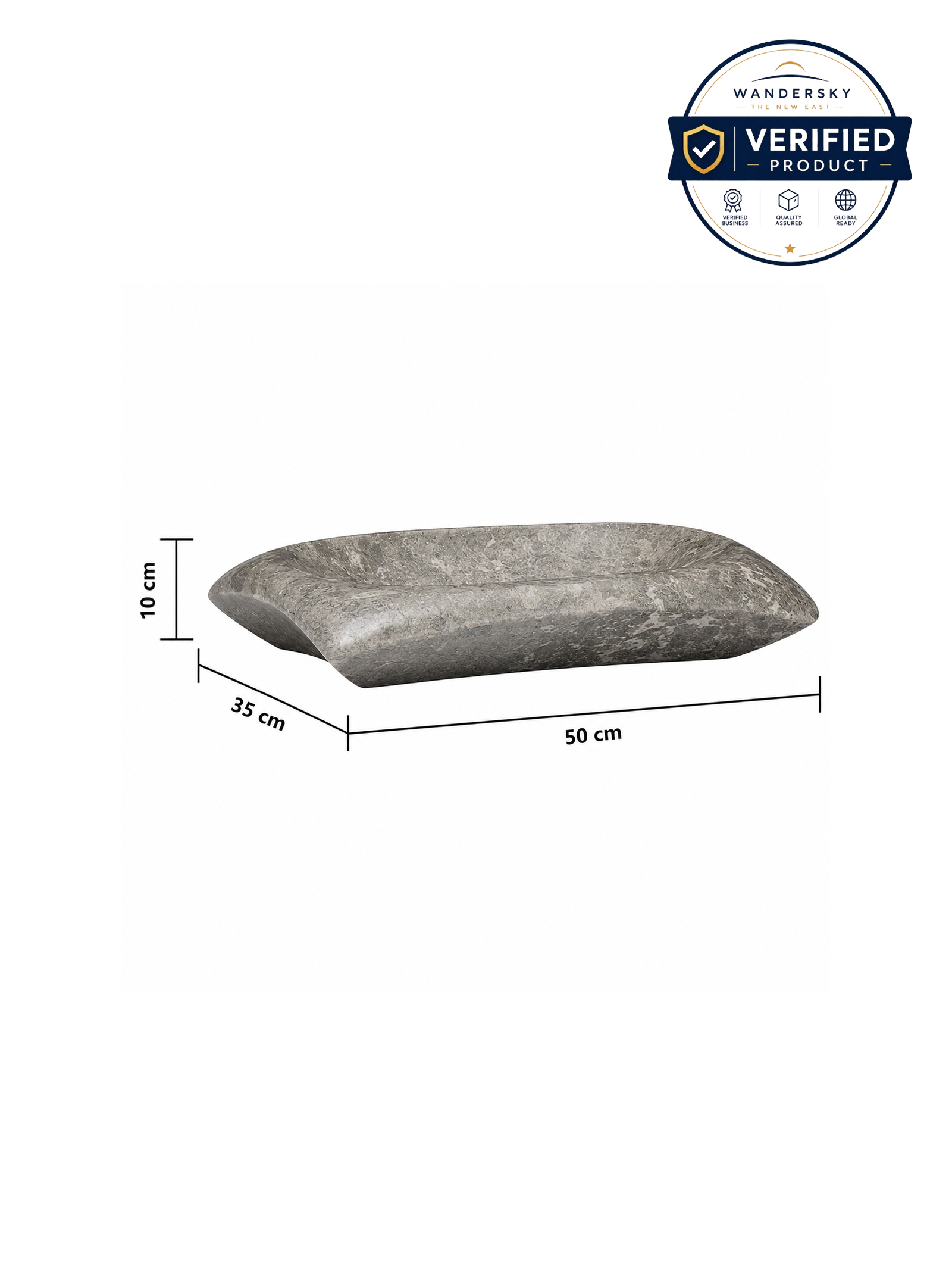 Sink Grey 50 x 35 x 10 cm Marble
