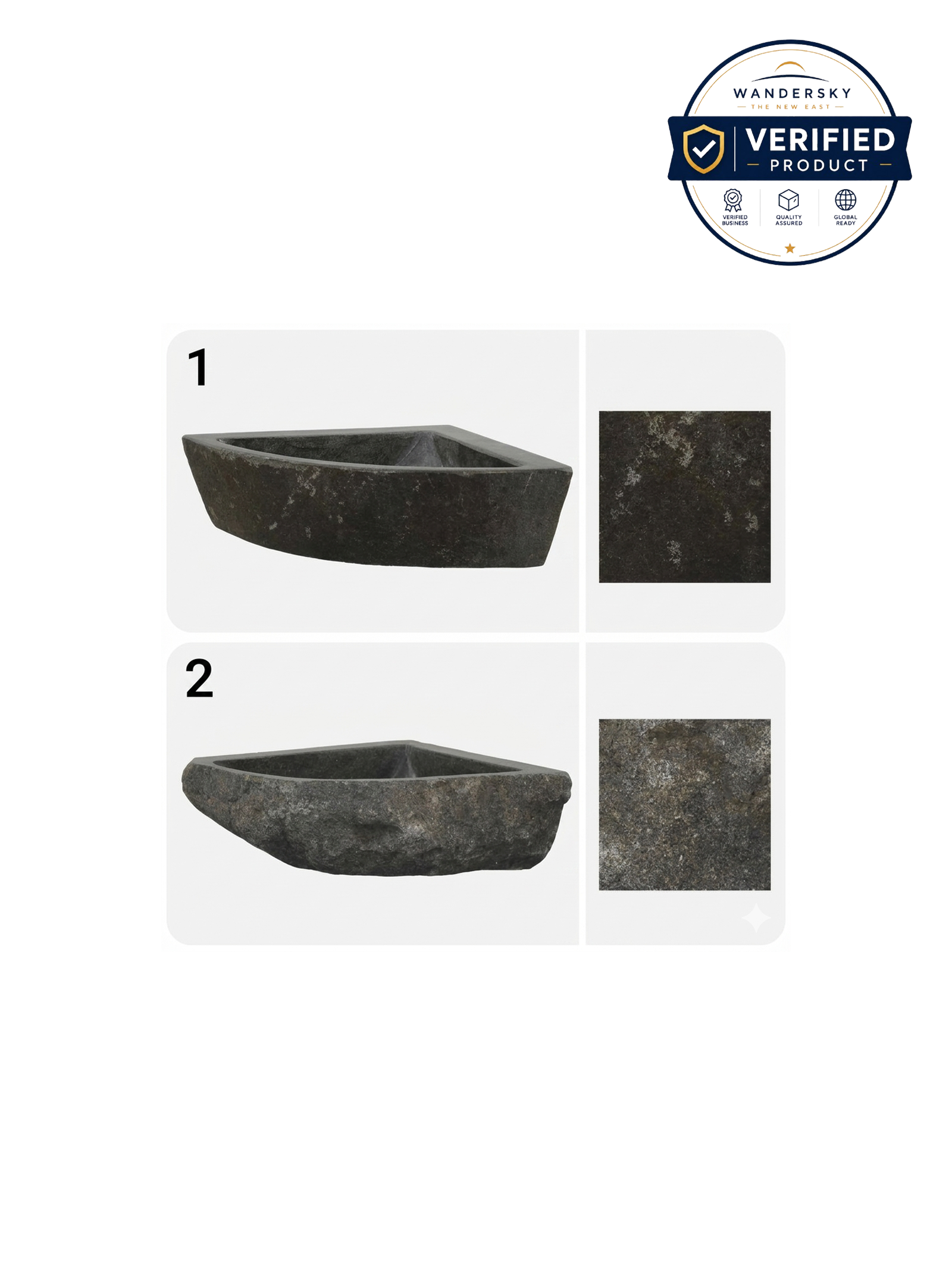 River stone Basin Grey